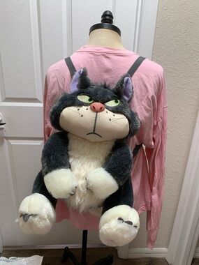 Disney parks Japan Lucifer Cat Plush Backpack